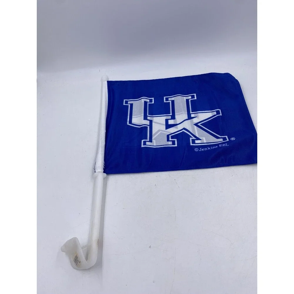 University of Kentucky Wildcats Blue White Car Flag
